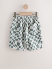 Black/White Checkerboard Regular Fit Basic Shorts (3-16yrs) - Image 6 of 8