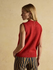 Joules Holly Red Knitted Vest - Image 6 of 10
