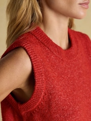 Joules Holly Red Knitted Vest - Image 8 of 10