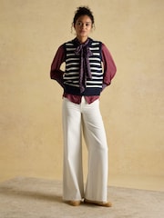 Marineblau/Weiß - Joules Holly Strick-Pullunder - Bild 8 von 9
