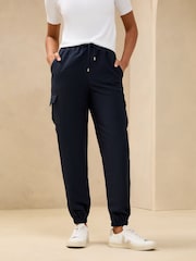Lipsy Navy Cuffed Joggers With Pipping Trim - Image 2 of 4