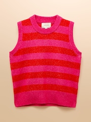 Joules Holly Pink/Red Knitted Vest - Image 12 of 12