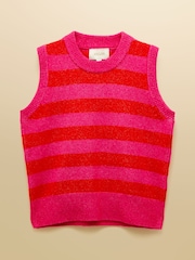 Rosa/Rot - Joules Holly Knitted Crew Neck Vest - Bild 13 von 13