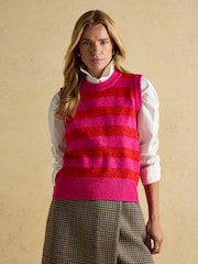 Joules Holly Pink/Red Knitted Vest - Image 2 of 12