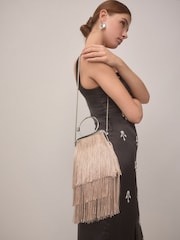 Nude/Pink Tassel Ring Bag - Image 2 of 8