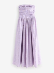 Rose/Violet - Robe d'été Mi-long Bandeau Seersucker - Image 6 of 8
