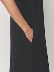 Black Linen Sleeveless Jumpsuit - Image 8 of 8