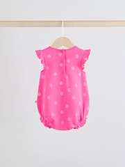 Rosa Tonales Herzmuster - Baby-Strampelhöschen aus Jersey mit Rüschen im 3er-Pack - Bild 4 von 10