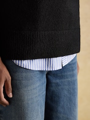 Joules Holly Black V-Neck Long Knitted Vest - Image 6 of 10