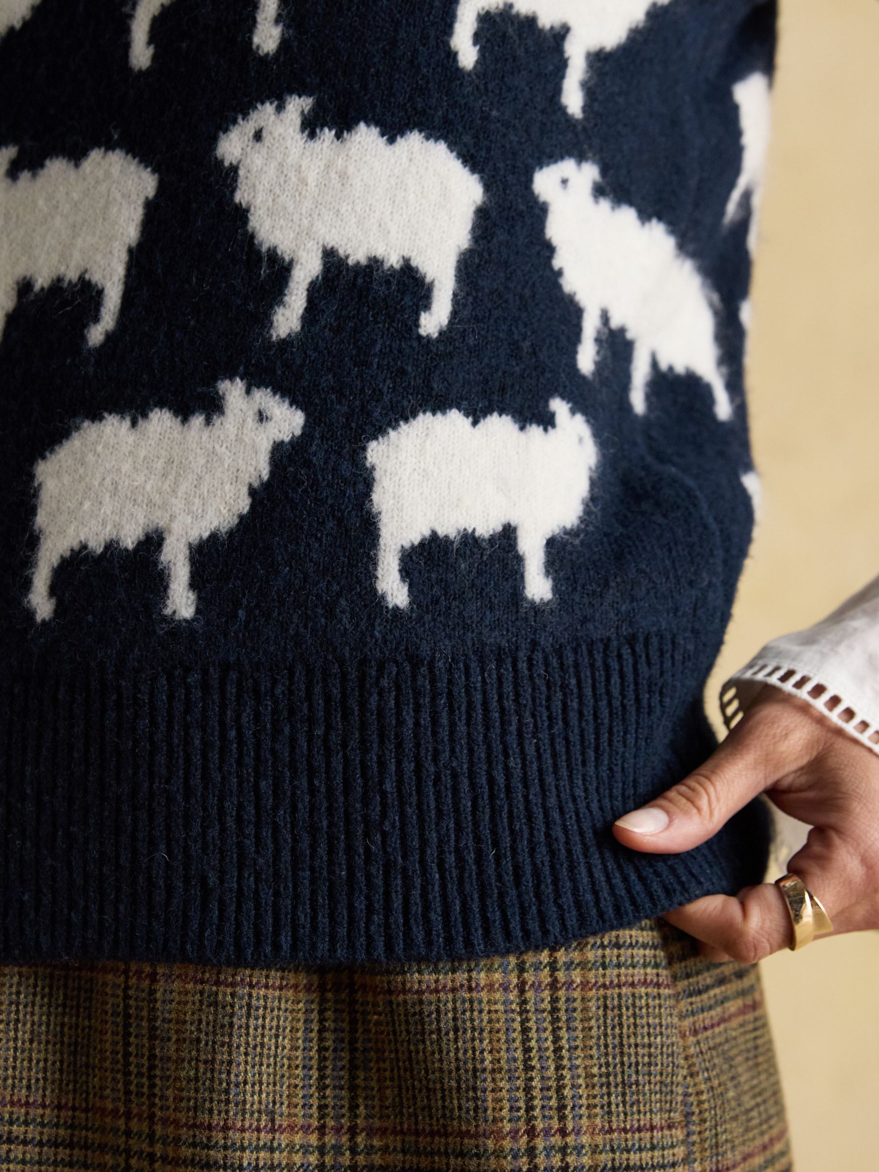 Buy Joules What The Flock Navy Intarsia Knitted Vest from Next USA