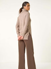 Roman Natural Soft Roll Neck Knit Jumper - Image 4 of 6