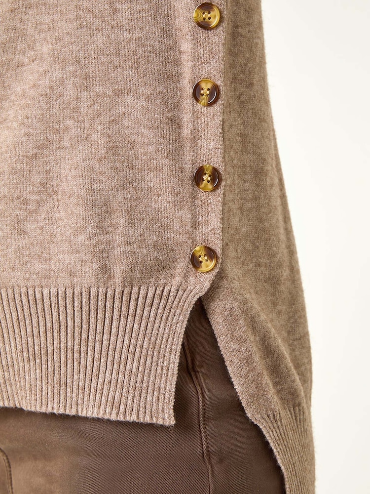 Roman Natural Soft Roll Neck Knit Jumper - Image 6 of 6