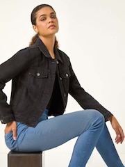 Roman Blue Stretch Jean Trousers - Image 1 of 6