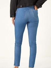 Roman Blue Stretch Jean Trousers - Image 4 of 6