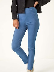 Roman Blue Stretch Jean Trousers - Image 5 of 6