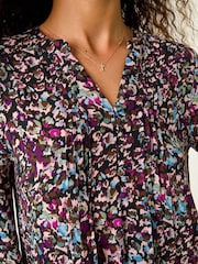 Roman Animal Abstract Print Pintuck Dress - Imagen 5 de 5