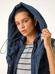 Roman Blue Chevron Quilted Hooded Gilet - Image 6 of 7