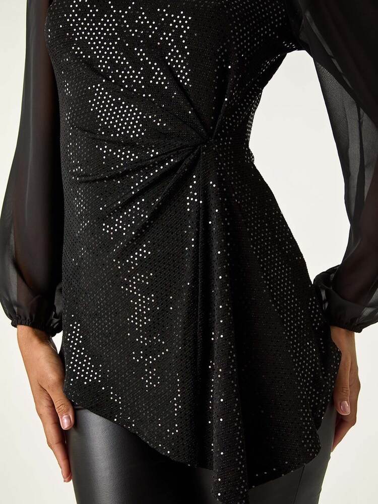 Roman Ruched Waist Sparkle Tunic Top - Imagen 5 de 5 Roman Ruched Waist Sparkle Tunic Top - Imagen 5 de 5