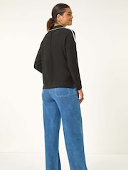 Roman Black Seam Detail Funnel Neck Jumper - Image 3 of 5