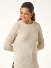 Roman Natural Contrast Cuff Knit Jumper - Image 4 of 5