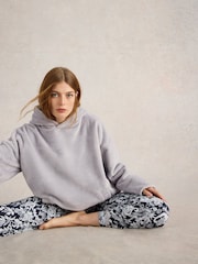 White Stuff Grey Clover Cosy Snuggle Hoodie - Image 4 of 6
