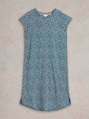 White Stuff Green Tilda Midi Jersey 100% Cotton Nightie - Image 5 of 6
