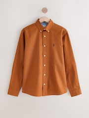 Orange 100% Cotton Ginger Long Sleeves Oxford Shirt - Image 1 of 1