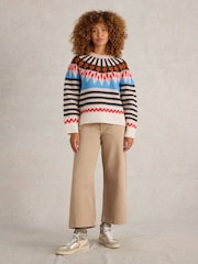 White Stuff Natural Allie Fairisle Pattern Jumper - Image 1 of 6