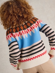 White Stuff Natural Allie Fairisle Pattern Jumper - Image 3 of 6
