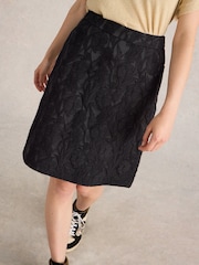 White Stuff Black Coral Jacquard Skirt - Image 3 of 6