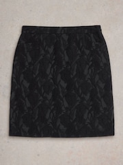 White Stuff Black Coral Jacquard Skirt - Image 5 of 6