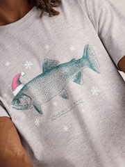 White Stuff Grey Jingle Scales Graphic T-Shirt - Image 4 of 6