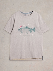 White Stuff Grey Jingle Scales Graphic T-Shirt - Image 5 of 6