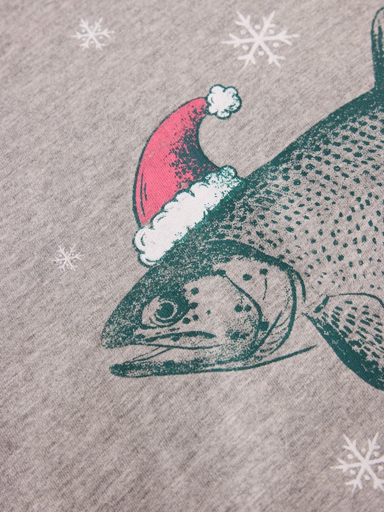 White Stuff Grey Jingle Scales Graphic T-Shirt - Image 6 of 6