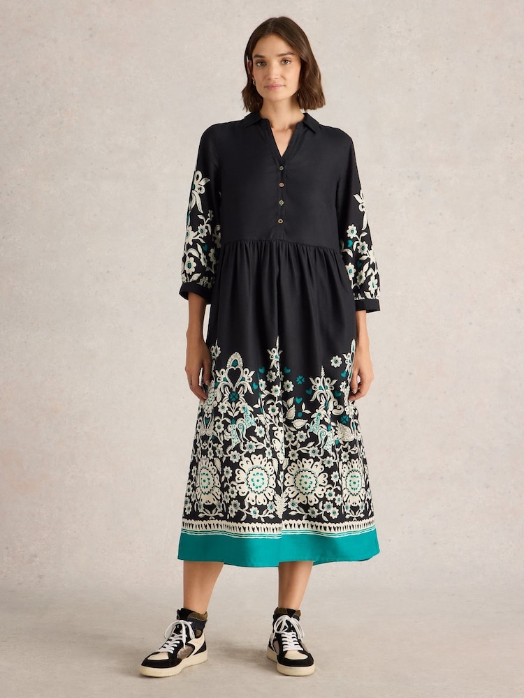 White Stuff Black Alice Shirt Dress - Image 1 of 6