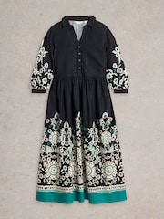 White Stuff Black Alice Shirt Dress - Image 5 of 6
