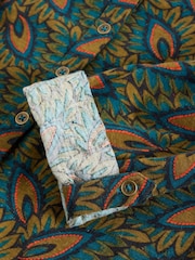 White Stuff Green Annie Printed Sparkle Shirt - Image 6 of 6
