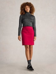 White Stuff Pink Coral Velvet Skirt - Image 1 of 6