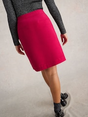 White Stuff Pink Coral Velvet Skirt - Image 3 of 6