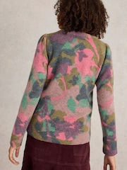 White Stuff Green Jodie Printed Floral Jumper - Image 2 of 6