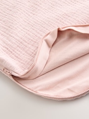Modern Pink Muslin 1 Tog Baby 100% Cotton Sleep Bag - Image 6 of 8