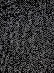 White Stuff Lila Sparkle Rib Rollkragenpullover mit Glitzerdesign - Bild 6 von 6