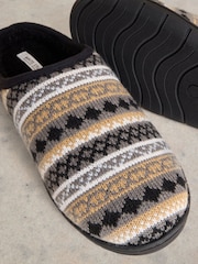 White Stuff Grey Knitted Mule Slippers - Image 4 of 4