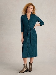 White Stuff Green Annie Sparkle Jersey Dress - Image 1 of 4