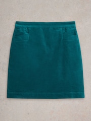 White Stuff Green Coral Velvet Skirt - Image 5 of 6