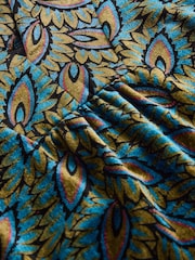 White Stuff Green Ash Printed Velvet Top - Image 6 of 6