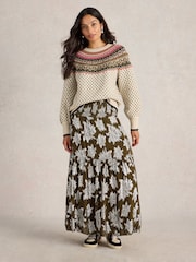 White Stuff Phoebe Jacquard-Maxirock - Bild 1 von 6