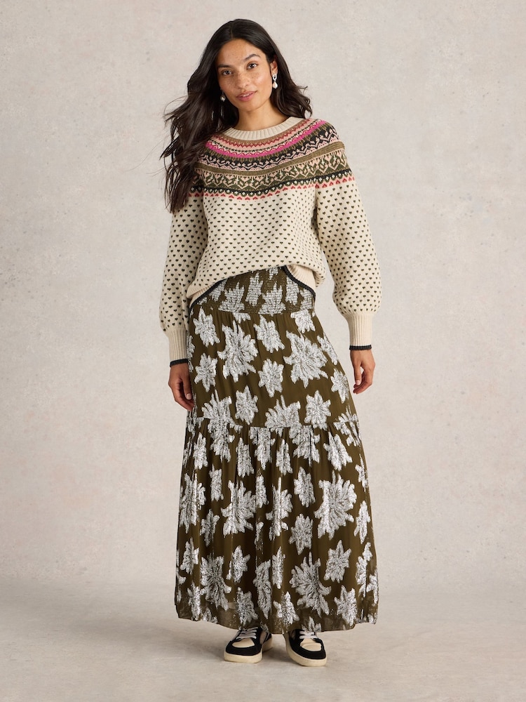 White Stuff Phoebe Jacquard-Maxirock - Bild 1 von 6