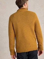 White Stuff Yellow Cable Mix Crew Neck Jumper - Image 2 of 6