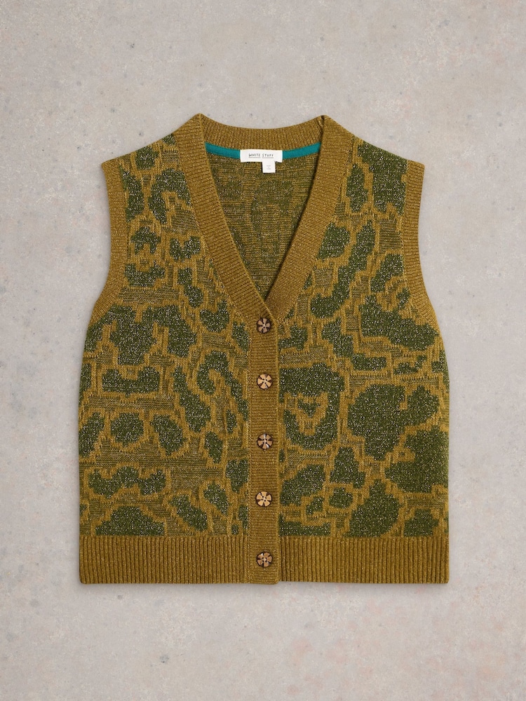 White Stuff Green Sidney Sparkle Tank Top - Image 6 of 6